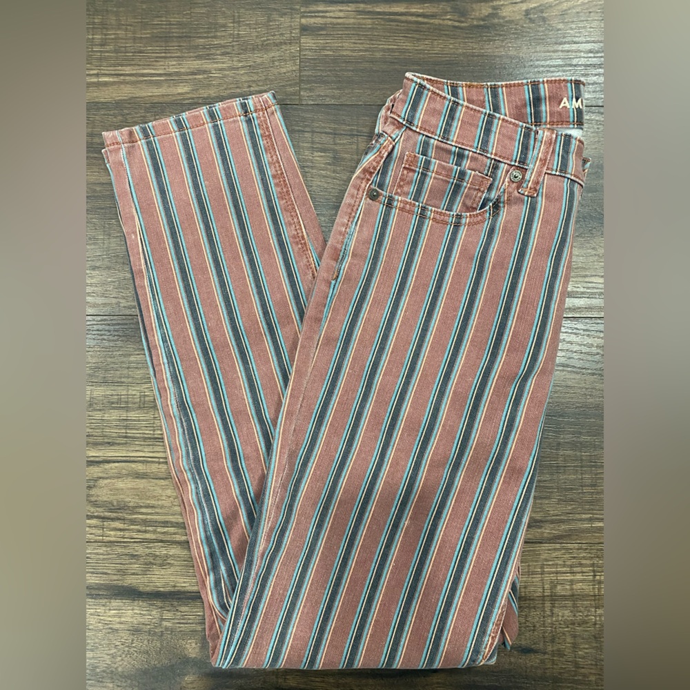 American Eagle Outfitters Multicolor Striped Jeans
